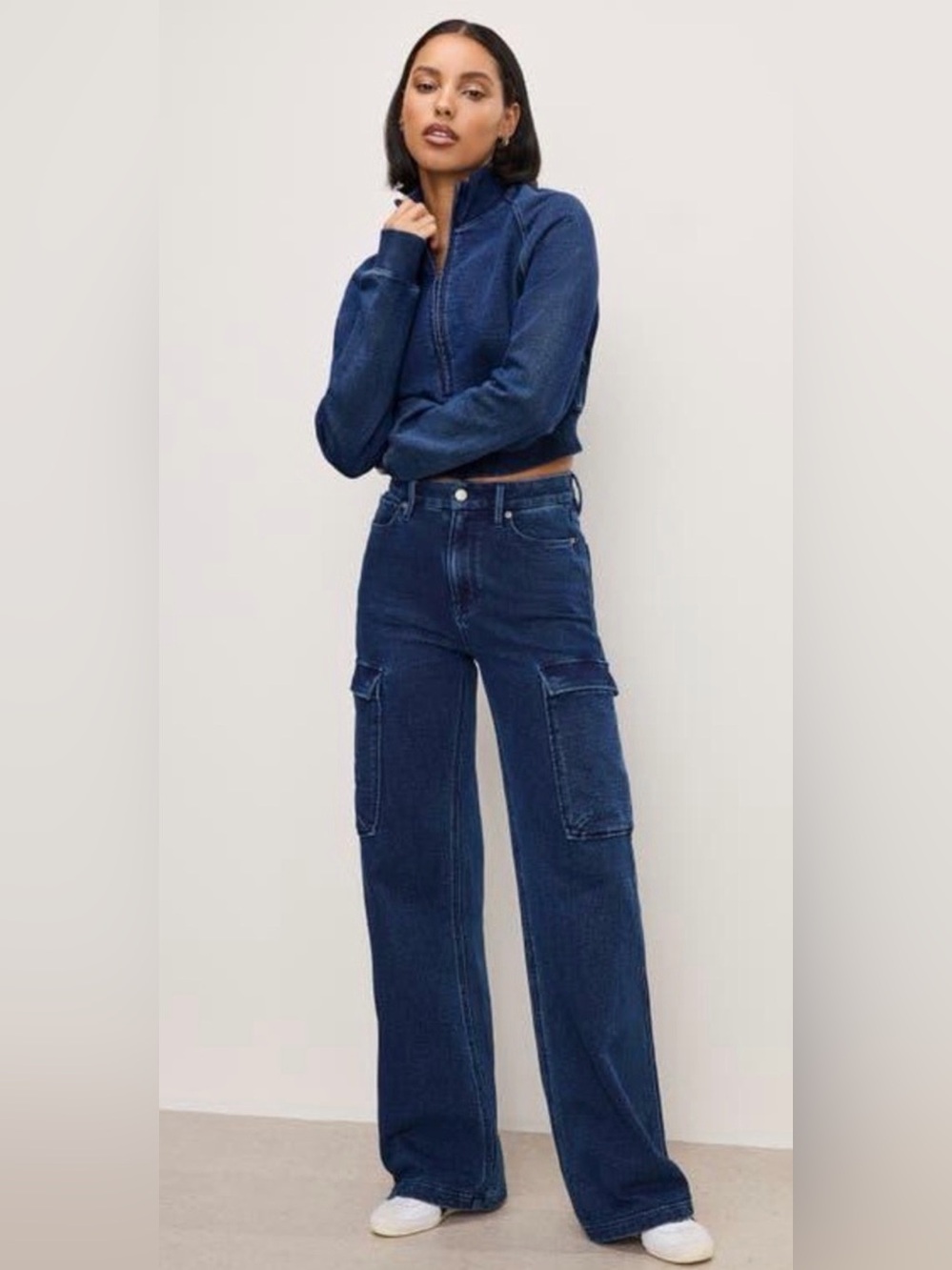Women’s Jeanius Good Skate Wide Leg Cargo French Terry Pants - Size 4